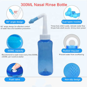 Bouteille <span class=keywords><strong>de</strong></span> <span class=keywords><strong>lavage</strong></span> nasale 10oz 300ml, médical CE, irrigateur pour adultes, soins du <span class=keywords><strong>nez</strong></span> au quotidien - Product Image 5