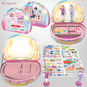 Autocollants magnétiques créatifs pour réfrigérateur, personnalisables OEM/ODM, pour habillage de <span class=keywords><strong>princesse</strong></span>, jouets à coller de dessins animés pour petites filles - Product Image 3
