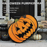 Halloween-Kürbis Kunstkaschmir Moderne Neuartige Maschinell Gefertigte Fußmatte Teppiche und Läufer Dekorative Bodenmatten