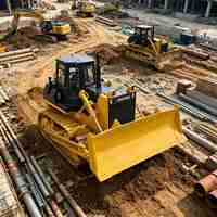 Bulldozer robuste de 22 tonnes avec chenilles renforcées, moteur stable et économe en carburant de 175 kW, bulldozer pour travaux de nivellement du terrain
