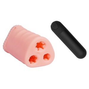 Désensibilisation retardée à trois canaux pour hommes balle Vibration avion tasse formateur peau douce simule le masturbateur à anneau de sperme - Product Image 2