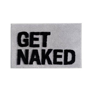 Tapis de bain Get Naked en microfibre, rectangulaire, absorbant, antidérapant, pour salle de bain, chambre à coucher, entrée - Product Image 1