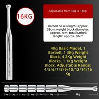 Masse de musculation réglable en acier massif de 4 kg à 16 kg, avec système de verrouillage antidérapant, pour club de fitness et entraînement de force à domicile
