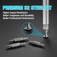 Jeu de tournevis portable 11 en 1 avec embouts multiples en acier S2, embouts Phillips, plats, Torx et carrés