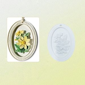 Kit de bricolage d'aromathérapie : Planche à dessin en plâtre, motif floral, pour enfants, kit de loisirs créatifs, kit de poupée en plâtre à peindre, <span class=keywords><strong>décoration</strong></span> voiture et maison - Product Image 3