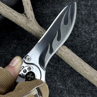 Couteau de camping pliable en acier inoxydable 3Cr13 au design classique, couteau de poche d'extérieur avec manche en aluminium, personnalisable OEM