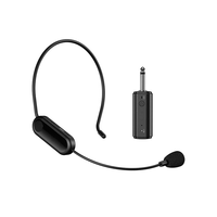 Microphone sans fil léger pour casque, capture claire de la voix avec récepteur mini-prise pour cours de fitness et discours en public