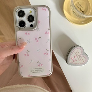 Funda Protectora para iPhone 17 Pro Max 16 15 14 con Diseño de Cereza Rosa y Estrellas, Acabado Brillante y Resina Epoxi - Product Image 4