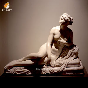 Sculpture en pierre <span class=keywords><strong>de</strong></span> Vénus couchée nue, <span class=keywords><strong>déesse</strong></span> <span class=keywords><strong>de</strong></span> l'amour et <span class=keywords><strong>de</strong></span> <span class=keywords><strong>la</strong></span> <span class=keywords><strong>beauté</strong></span> <span class=keywords><strong>grecque</strong></span> et romaine, statue en marbre d'Aphrodite pour l'extérieur - Product Image 1