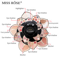 Coffret de Maquillage Professionnel Miss Rose En Gros Tout-en-un Kit Complet Rouge à Joues Fards à Paupières Gloss