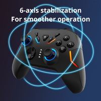 Manette de jeu RGB Flash Switch Controller avec détection de mouvement six axes et macros pour PC et téléphone Android