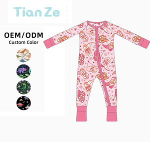 RTS Bebek Bambu Giysileri %95 Bambu %5 Spandeks Bebek Pijamaları Uyku Tulumları Yürümeye Başlayan Çocuk Takımları Çocuk Fermuarlı Tulumlar Bambu Gizem Kutusu - Product Image 5