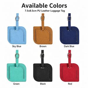 Etiqueta de Equipaje de Cuero Premium con Logotipo Personalizado al por Mayor y Juego de Porta Pasaportes, Impermeable, Duradero, Etiqueta de Identificación para Maletas - Product Image 4