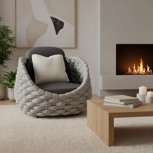 Conjunto de Sofás de Jardín de Lujo con Tejido de Cuerda, Estilo Moderno - Product Image 2