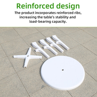Ensemble de table et de chaises de jardin en plastique avec logo personnalisé, fauteuil confortable en PP, chaises et tables empilables pour restaurants