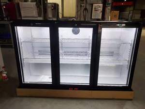450 Cans Stainless Steel Black Color Custom Logo Gas Commercial Air Cooling Refrigerator Adjustable Shelf Back Bar Cooler 3 - Product Image 6