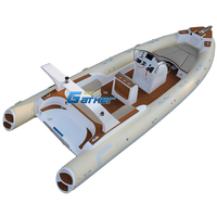 Offre Spéciale RIB760B Deep V Double coque Hypalon/PVC fibre de verre RIB bateau gonflable à vendre