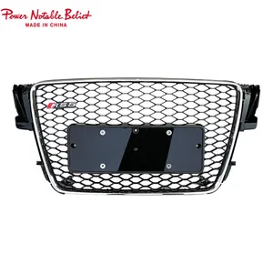 RS5 Style Front Sport Hex Mesh Honeycomb Hood Grill For Audi A5 S5 B8 2008 2009 2010 2011 2012 For RS5 Bumper Grill For A5