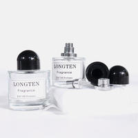 Botol Parfum Kaca Silinder Mewah Grosir 50ml/100ml Kosong Transparan dengan Pompa Semprot dan Tutup Sekrup