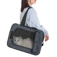 Taşınabilir katlanabilir evcil hayvan taşıyıcı kediler ve köpekler için rahat Pet seyahat taşıyıcısı çantası sırt çantası çanta tek omuz