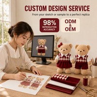 Ensemble de peluches d'ours mignons pour couple, couleur beige, avec gilet en tricot diamanté, animal en peluche pour cadeau de mariage et décoration d'intérieur confortable
