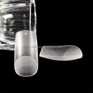 Nadeco Full Buffed Square Press on Artificial Fingernails <strong>Extra</strong> <strong>Long</strong> No C Curve <strong>Nail</strong> Art Tips - Product Image 1