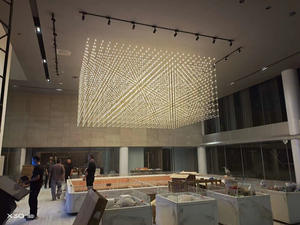 Candelabro LED de cubo cósmico de cielo creativo moderno lleno de estrellas para sala de estar - Product Image 4