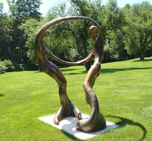 Profesional estatua antigua <span class=keywords><strong>amantes</strong></span> escultura de bronce - Product Image 1