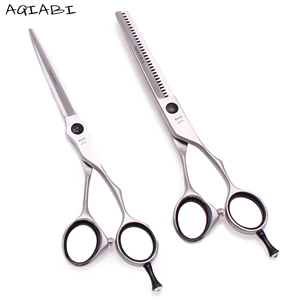 Ciseaux de coiffure professionnels AQIABI, ciseaux de coupe de cheveux, ciseaux à effiler en acier inoxydable, ciseaux de barbier A9201 - Product Image 1