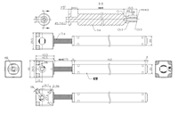 Mécanisme de levage de table manuel à 3 voies, course de 412 mm, vis T14, tube en aluminium, système à manivelle réglable en hauteur, durable, personnalisable OEM ODM