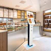 Écran incurvé tactile de kiosque de terminal de commande de nourriture de libre service de 23.6 pouces pour l'information vérifiant des kiosques de paiement de paiement de produit