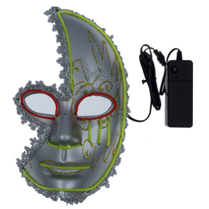 Rave Effrayant Demi Visage EL Fil Masques Pour <span class=keywords><strong>Les</strong></span> Gars - Product Image 2