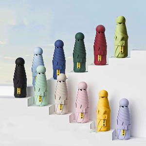 Payung Mini Kecil Desain Saku Ringkas Sempurna untuk Perjalanan Payung Portabel Ringan untuk Luar Ruangan Pelindung Matahari & Hujan Dapat Disesuaikan - Product Image 1