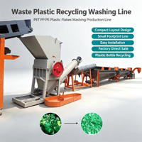 Usine industrielle de lavage de bouteilles PET, ligne de recyclage de bouteilles PET en plastique usagé pour les bouteilles en plastique post-consommation