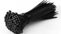 Cravates de câble en Nylon étanches, boucle de crochet à fermeture éclair avec Logo personnalisé, auto-verrouillage en plastique noir et UV, température spéciale, PA66