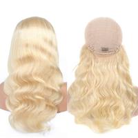 Perruque Lace Front Wig 613 naturelle, cheveux humains, Transparent, Blond miel, cuticule alignée, sans colle, 613