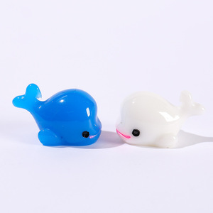 Figurine de baleine en résine bleue et blanche, mini ornement animalier pour la décoration de la maison, artisanat, décor artistique - Product Image 4