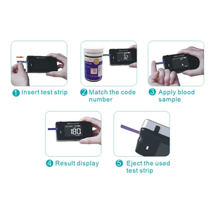 Glucometro Anemia Kit de Teste 4 em 1 Colesterol Ácido Úrico Hemoglobina Medidor de Glicose no Sangue - Product Image 6