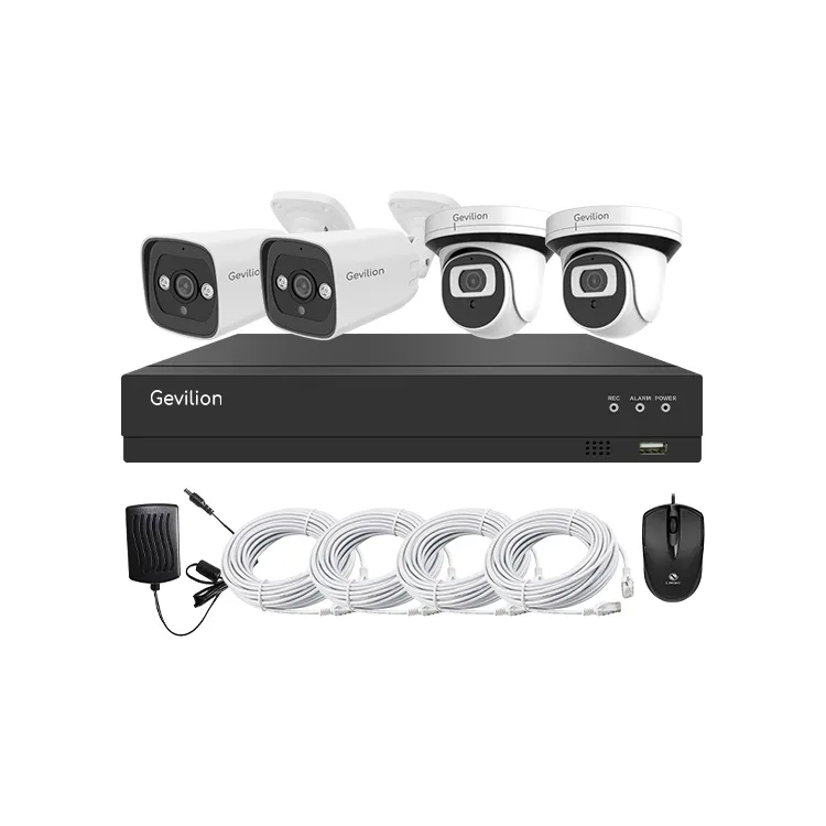 Hik Kamera CCTV POE 5MP 4CH, KIT NVR dengan Sistem Kamera Keamanan Jarak Jauh