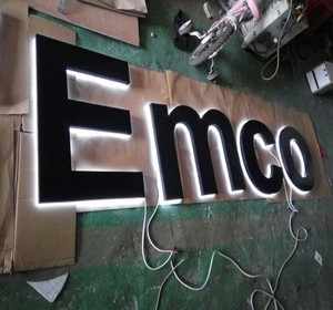 Montaje en pared iluminado nombre diseños de tablero de publicidad tienda signos tienda 3D Led brillante carta Junta - Product Image 1