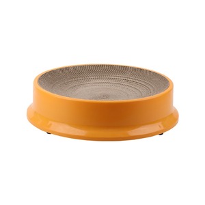 Compass Circular Griffoir pour chat en carton ondulé remplaçable, résistant aux griffures, avec nid pour chat en plastique, ensemble pour chat - Product Image 1