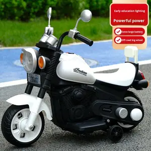 Motocicleta Eléctrica para Niños, Triciclo Recargable para Niños y Niñas, Juguete con Asiento, Batería de Doble Tracción, Plástico, de 3 a 6 Años - Product Image 5