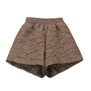 Shorts Casuales Holgados para Mujer, Cintura Alta Elástica, Transpirables, Ecológicos, Corte en A, con Bolsillos - Product Image 1