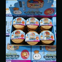 Jouet Squishy en forme de boulette de pain vapeur réaliste, souffleur de bulles, en vinyle, anti-stress, vente en gros