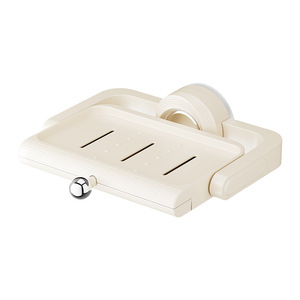 <b>Double</b> Layer Soap Dish Absorbent Drainage <b>Wall</b> Mount Rectangular Minimalist Design ABS Material For Bathroom Sink Use - Product Image 5