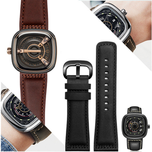LAIHE Bracelets <span class=keywords><strong>de</strong></span> montre <span class=keywords><strong>de</strong></span> <span class=keywords><strong>luxe</strong></span> en cuir véritable 28mm à motif <span class=keywords><strong>de</strong></span> crocodile pour sept vendredis - Product Image 6