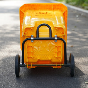 Medical Waste <b>Bin</b> 240L Yellow Pedal Operated Rectangular Plastic Indoor Outdoor Use - Product Image 4