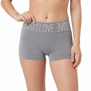 <span class=keywords><strong>Culotte</strong></span> confortable et respirante à taille haute, extensible, avec logo lettre, large ceinture, pour femme, en nylon sans couture - Product Image 2