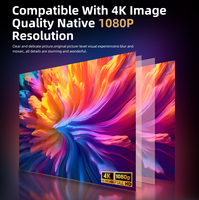 Proyector de Video Inteligente Nativo 1080P, 400 ANSI Lúmenes, Cine en Casa, Juegos 3D, Reuniones, Digital, Wifi, 4K, Proyector para Exteriores