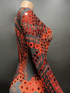 NOVANCE nueva ropa de mujer de talla grande <span class=keywords><strong>mono</strong></span> más vendido para mujer <span class=keywords><strong>lentejuelas</strong></span> brillantes monos de una pieza <span class=keywords><strong>rojo</strong></span> para damas - Product Image 4